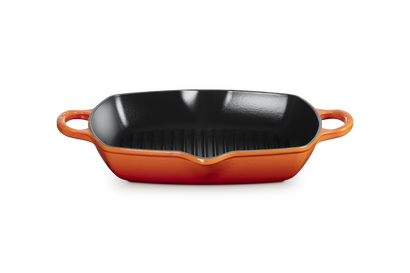 Djup kvadratisk grillpanna gjutjärn