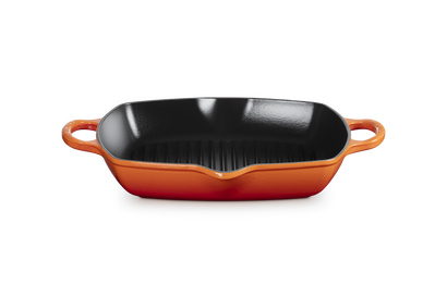 Djup kvadratisk grillpanna gjutjärn