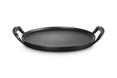 BBQ rund pizzaplatta gjutjärn