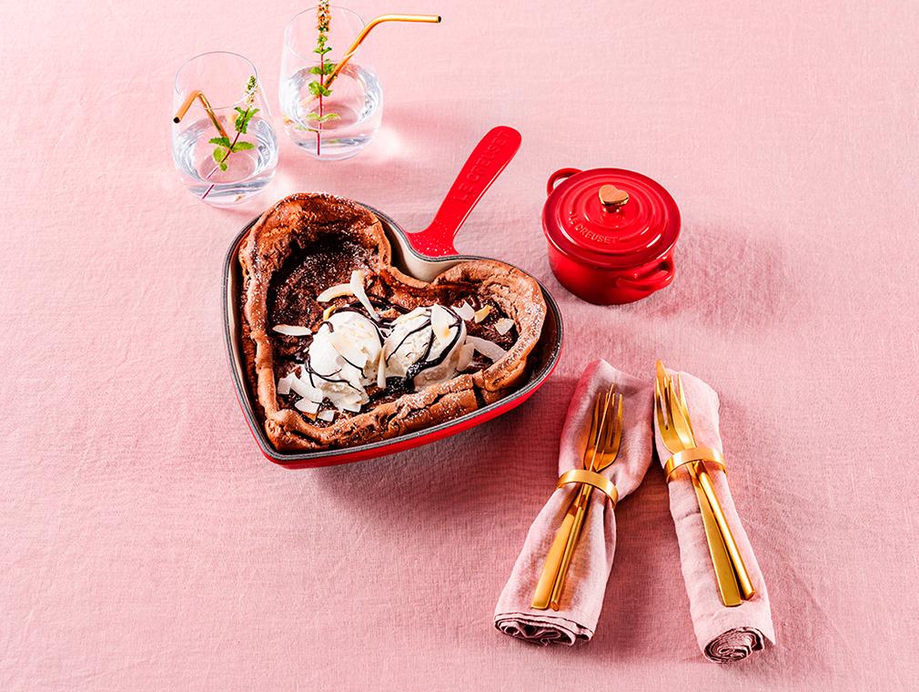 Ugnsbakad chokladpannkaka