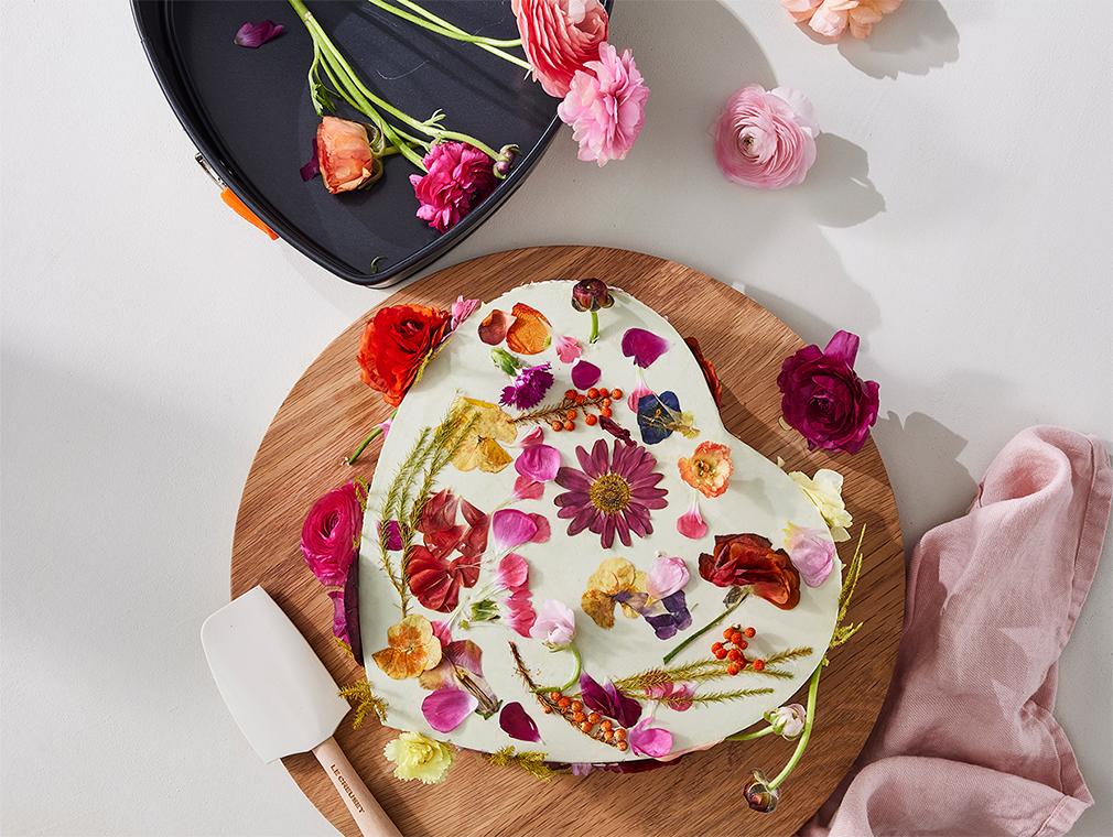 Hjärtformad citronkaka