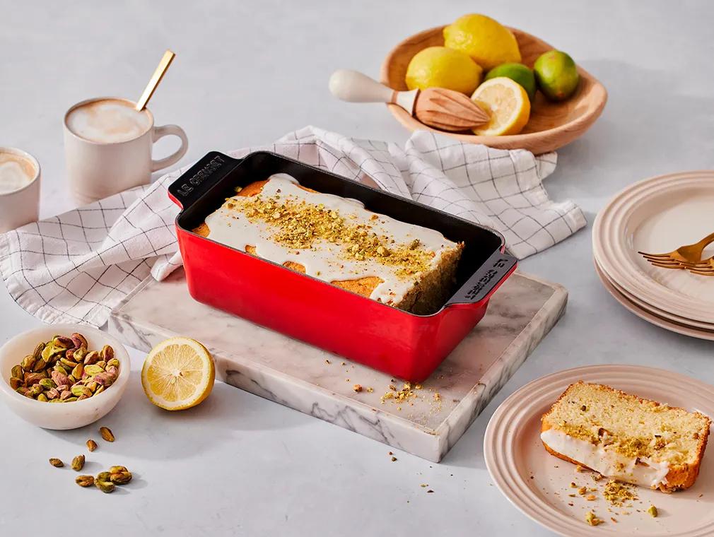Citronkaka med pistagenötter