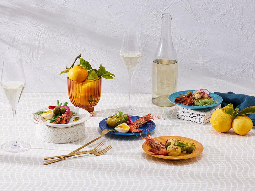Salad Niçoise med räkor