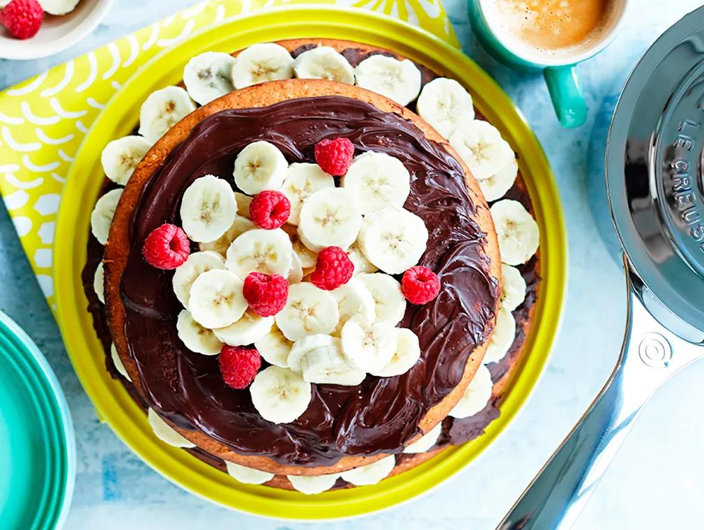 Banankaka med choklad