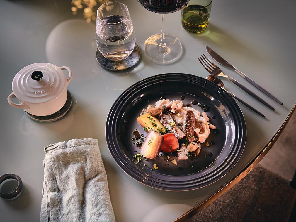 Osso Bucco av morötter med gremolata och bönpuré