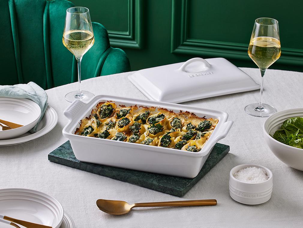 Spenat och Ricotta Conchiglioni