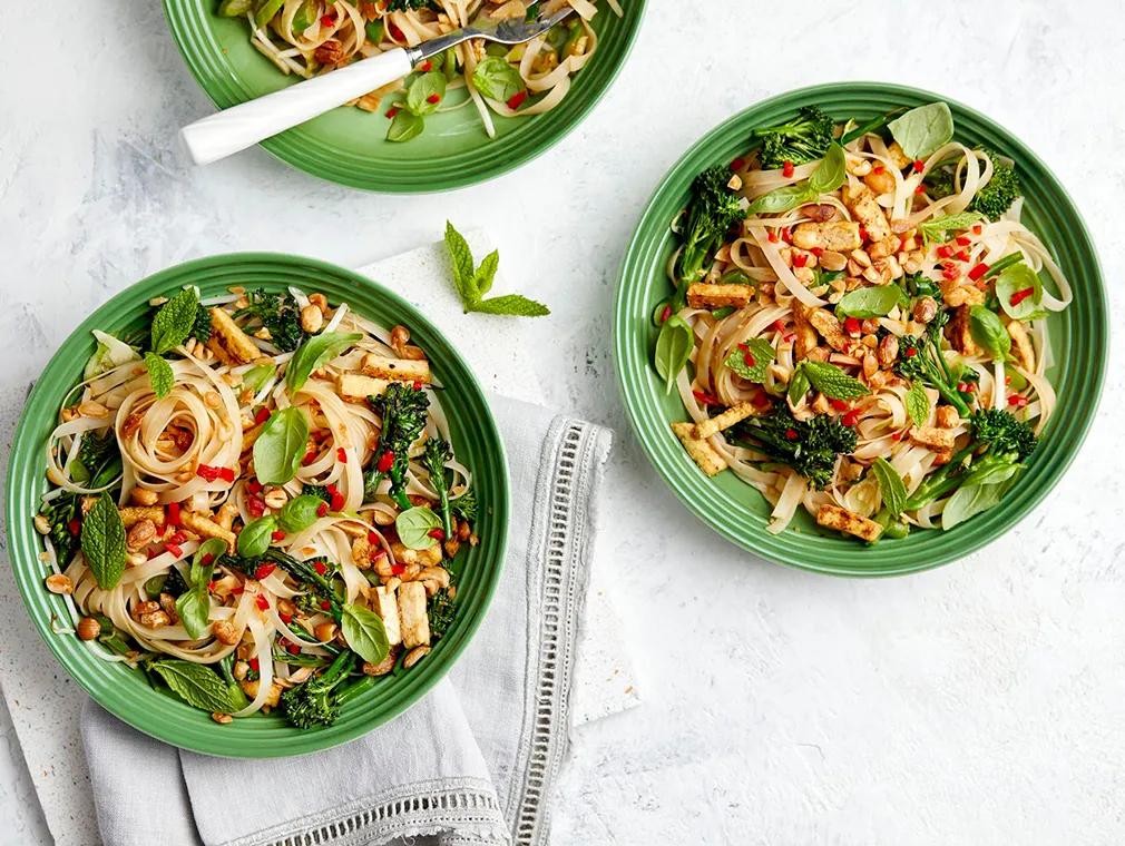 Pad thai med krispig tofu