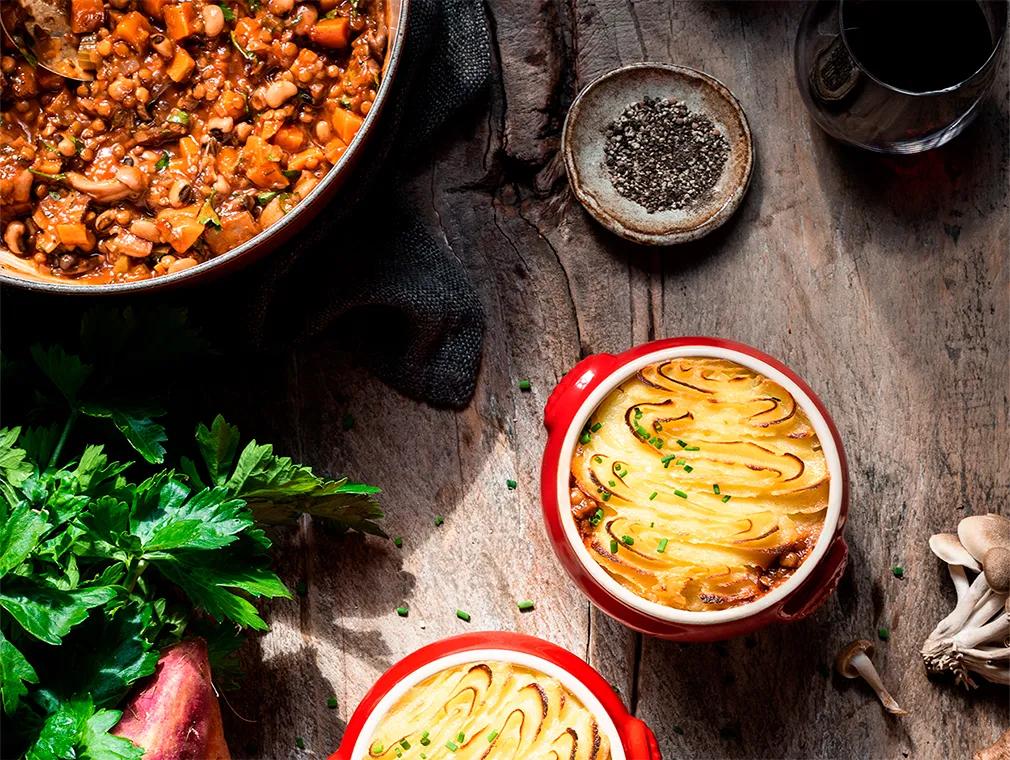 Shepherd’s Pie med svamp, linser och vignabönor