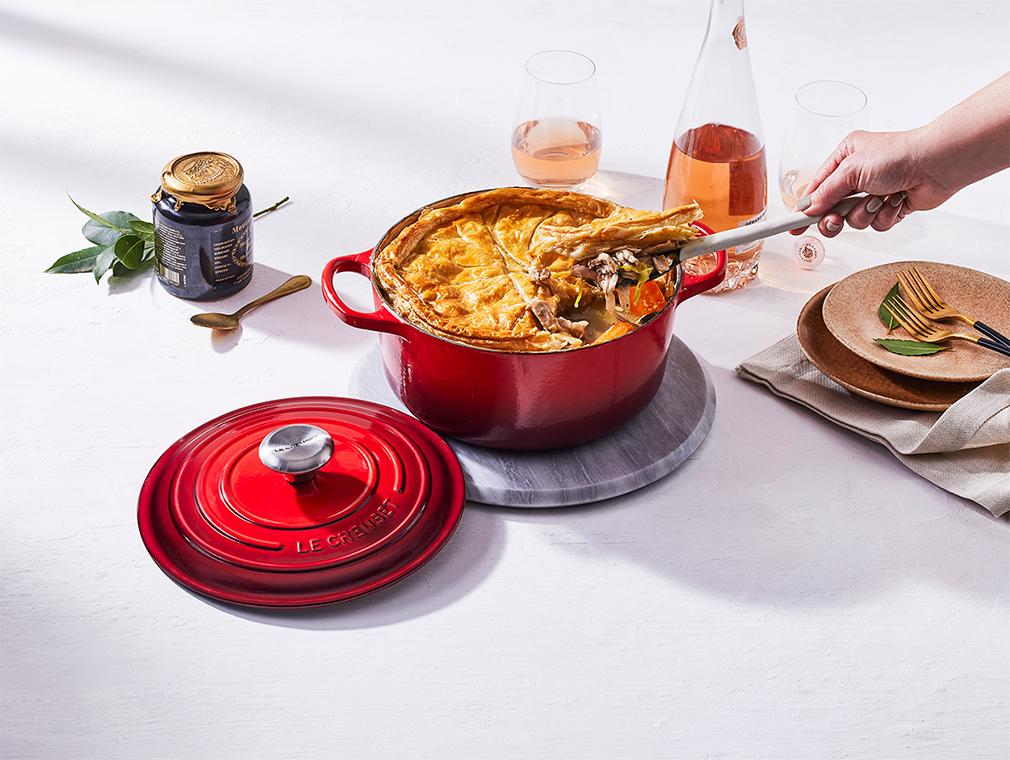 Coq au Vin paj med vitt vin