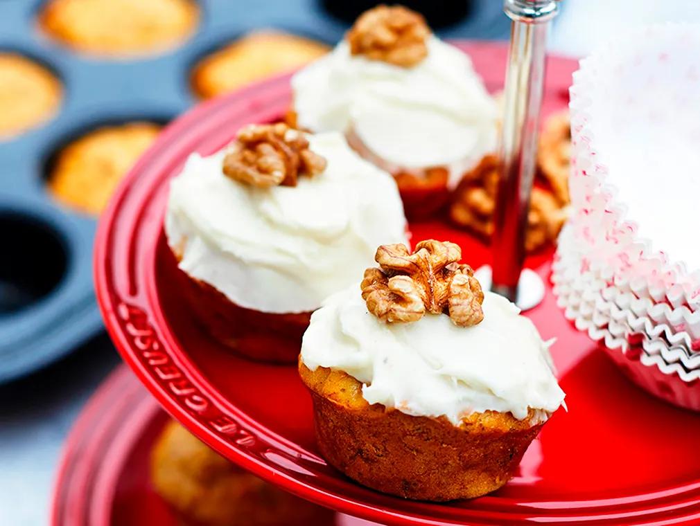 Morotsmuffins med glasyr