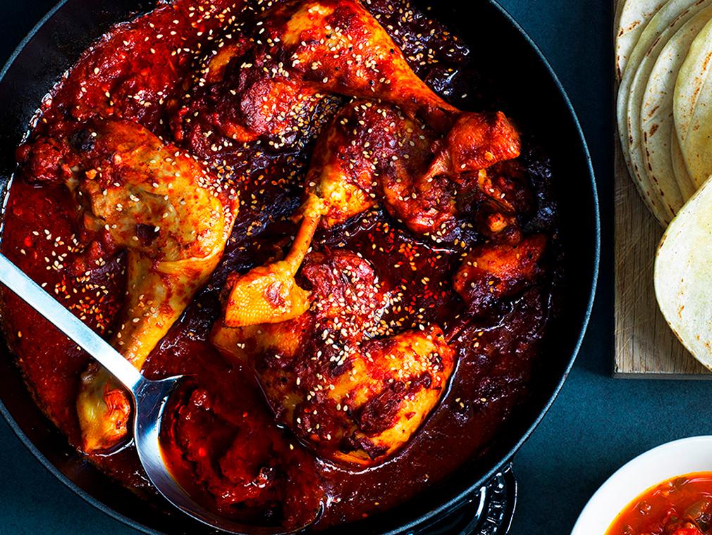 Kyckling i mexikansk adobo-sås