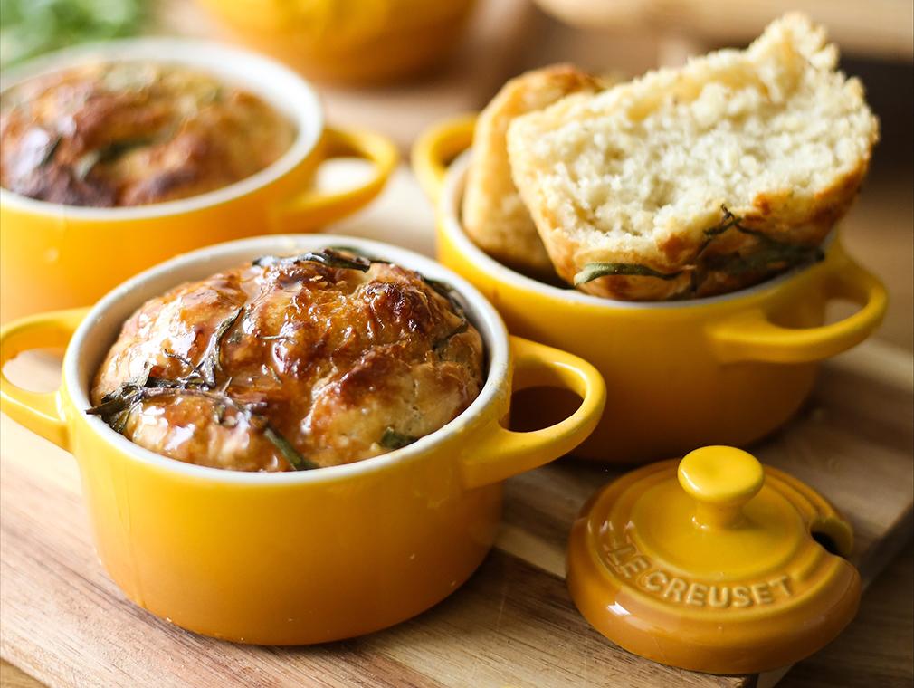 Minifocaccia med rosmarin & honung
